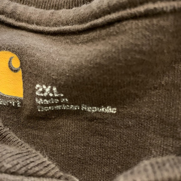 Carhartt Dark Brown Henley Shirt - Picture 2 of 3